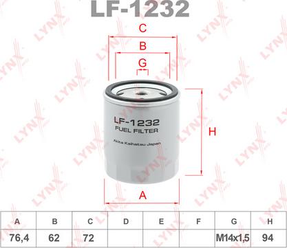 LYNXauto LF-1232 - Filter za gorivo www.molydon.hr