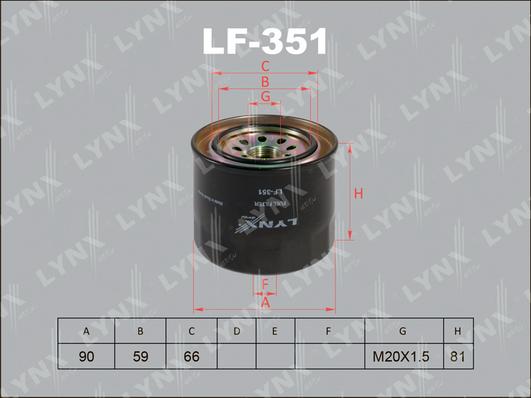 LYNXauto LF-351 - Filter za gorivo www.molydon.hr