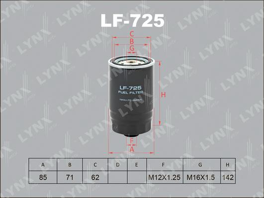 LYNXauto LF-725 - Filter za gorivo www.molydon.hr