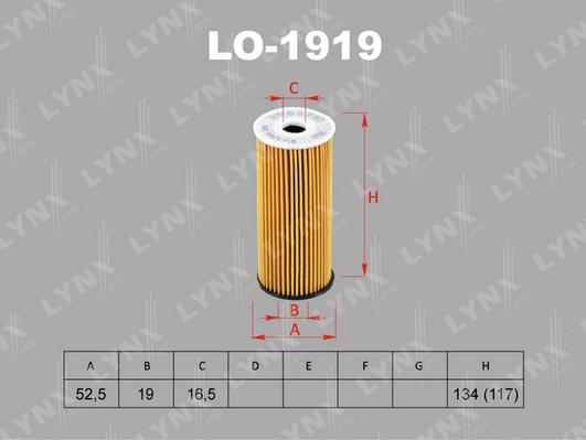 LYNXauto LO-1919 - Filter za ulje www.molydon.hr