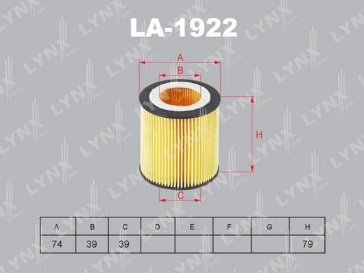 LYNXauto LO-1922 - Filter za ulje www.molydon.hr