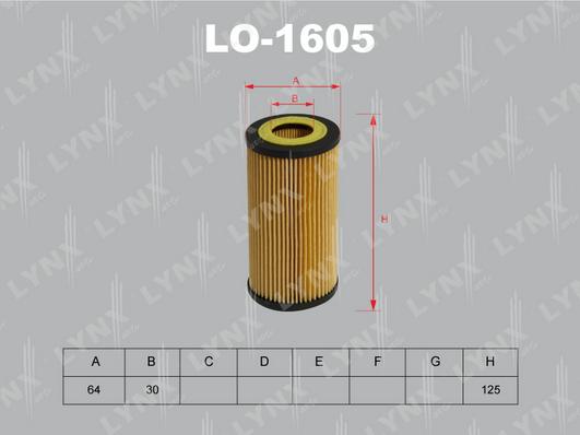 LYNXauto LO-1605 - Filter za ulje www.molydon.hr