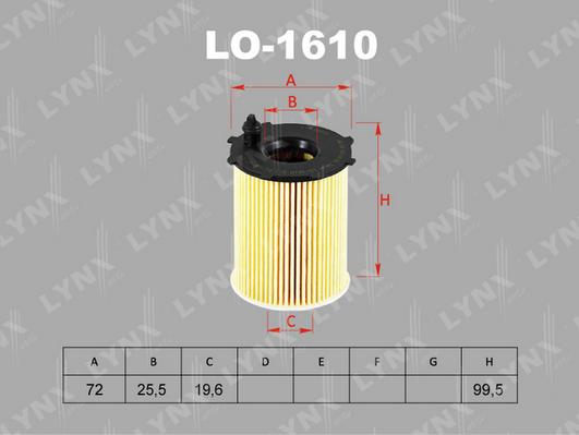 LYNXauto LO-1610 - Filter za ulje www.molydon.hr