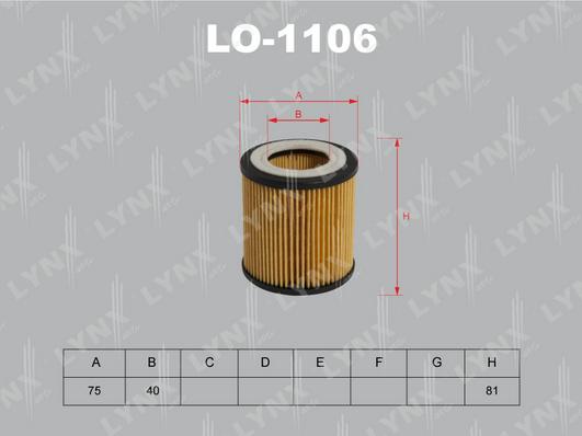 LYNXauto LO-1106 - Filter za ulje www.molydon.hr