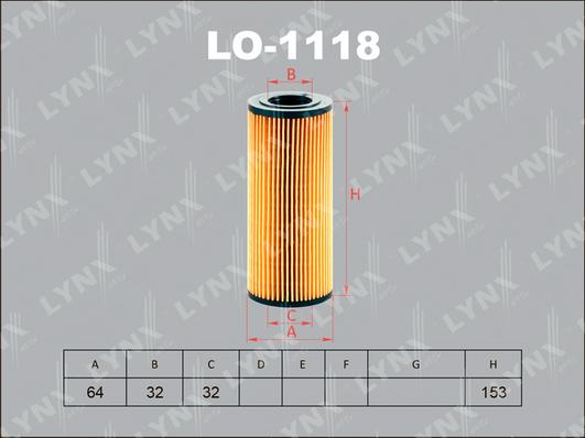 LYNXauto LO-1118 - Filter za ulje www.molydon.hr