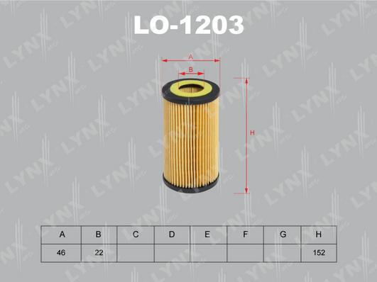 LYNXauto LO-1203 - Filter za ulje www.molydon.hr