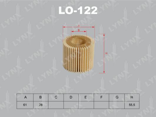 LYNXauto LO-122 - Filter za ulje www.molydon.hr