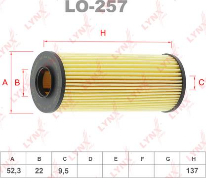 LYNXauto LO-257 - Filter za ulje www.molydon.hr