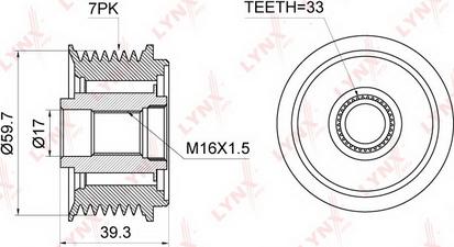 LYNXauto PA-1044 - Remenica, alternator www.molydon.hr