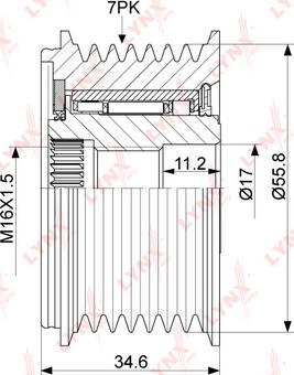 LYNXauto PA-1061 - Remenica, alternator www.molydon.hr