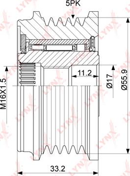 LYNXauto PA-1015 - Remenica, alternator www.molydon.hr