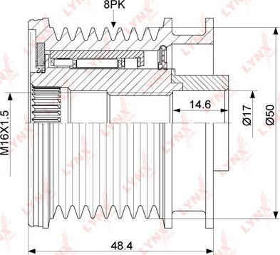 LYNXauto PA-1078 - Remenica, alternator www.molydon.hr