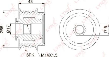 LYNXauto PA-1149 - Remenica, alternator www.molydon.hr