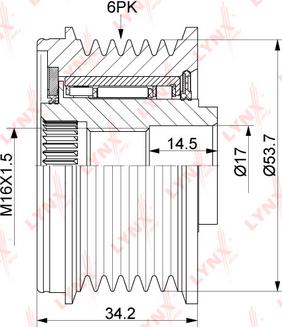 LYNXauto PA-1146 - Remenica, alternator www.molydon.hr