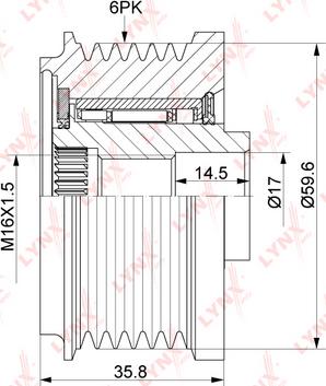 LYNXauto PA-1164 - Remenica, alternator www.molydon.hr