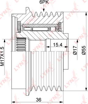 LYNXauto PA-1166 - Remenica, alternator www.molydon.hr