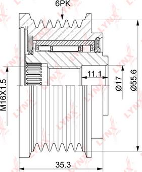 LYNXauto PA-1162 - Remenica, alternator www.molydon.hr