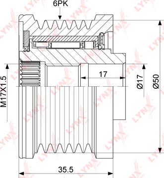 LYNXauto PA-1101 - Remenica, alternator www.molydon.hr