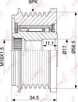 LYNXauto PA-1110 - Remenica, alternator www.molydon.hr