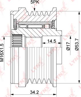 LYNXauto PA-1176 - Remenica, alternator www.molydon.hr