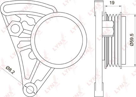 LYNXauto PB-5037 - Vodeći valjak , klinasti rebrasti remen  www.molydon.hr