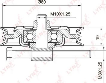 LYNXauto PB-5021 - Vodeći valjak , klinasti rebrasti remen  www.molydon.hr