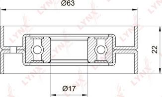 LYNXauto PB-5022 - Vodeći valjak , klinasti rebrasti remen  www.molydon.hr