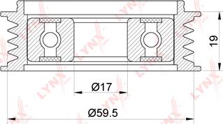 LYNXauto PB-5155 - Vodeći valjak , klinasti rebrasti remen  www.molydon.hr