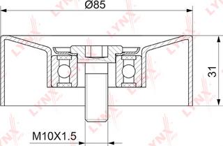 LYNXauto PB-5136 - Vodeći valjak , klinasti rebrasti remen  www.molydon.hr