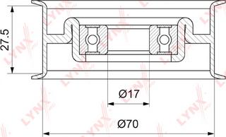 LYNXauto PB-5137 - Vodeći valjak , klinasti rebrasti remen  www.molydon.hr