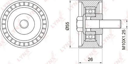 LYNXauto PB-3012 - Vodeći valjak , zupčasti remen  www.molydon.hr