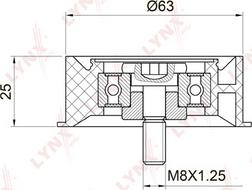 LYNXauto PB-3024 - Vodeći valjak , zupčasti remen  www.molydon.hr