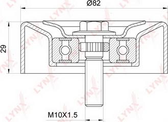 LYNXauto PB-7060 - Vodeći valjak , klinasti rebrasti remen  www.molydon.hr