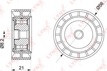 LYNXauto PB-7106 - Vodeći valjak , klinasti rebrasti remen  www.molydon.hr
