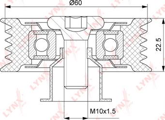 LYNXauto PB-7216 - Vodeći valjak , klinasti rebrasti remen  www.molydon.hr
