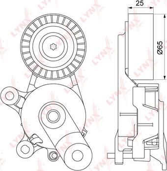 LYNXauto PT-3099 - Natezač remena, klinasti rebrasti remen  www.molydon.hr