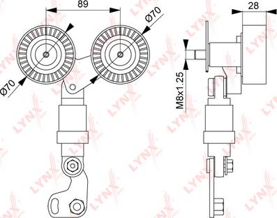 LYNXauto PT-3096 - Natezač remena, klinasti rebrasti remen  www.molydon.hr