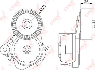 LYNXauto PT-3049 - Natezač remena, klinasti rebrasti remen  www.molydon.hr