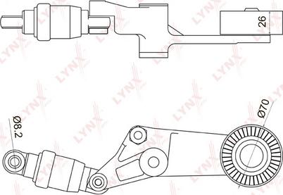 LYNXauto PT-3044 - Natezač remena, klinasti rebrasti remen  www.molydon.hr