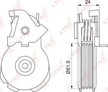 LYNXauto PT-3053 - Natezač remena, klinasti rebrasti remen  www.molydon.hr