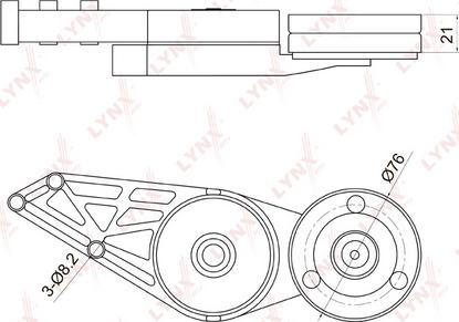 LYNXauto PT-3002 - Natezač remena, klinasti rebrasti remen  www.molydon.hr