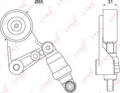 LYNXauto PT-3083 - Natezač remena, klinasti rebrasti remen  www.molydon.hr