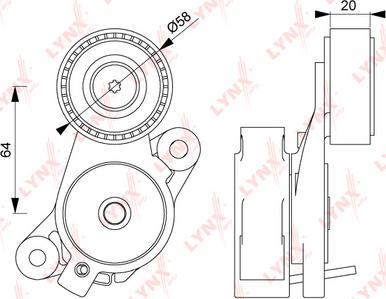 LYNXauto PT-3239 - Natezač remena, klinasti rebrasti remen  www.molydon.hr