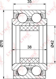 LYNXauto WB-1108 - Komplet Ležaja kotača www.molydon.hr