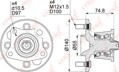 LYNXauto WH-1378 - Komplet Ležaja kotača www.molydon.hr