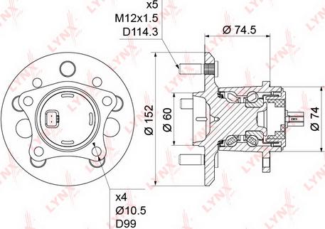 LYNXauto WH-1217 - Komplet Ležaja kotača www.molydon.hr