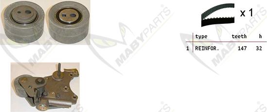 Mabyparts OBK010430 - Komplet zupčastog remena www.molydon.hr