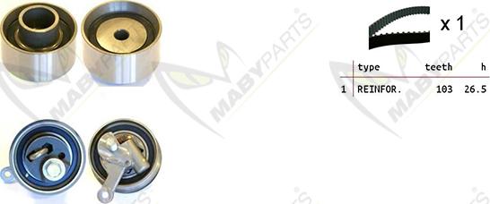 Mabyparts OBK010475 - Komplet zupčastog remena www.molydon.hr