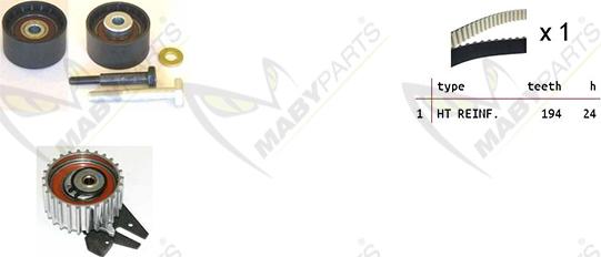 Mabyparts OBK010040 - Komplet zupčastog remena www.molydon.hr