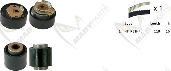 Mabyparts OBK010056 - Komplet zupčastog remena www.molydon.hr